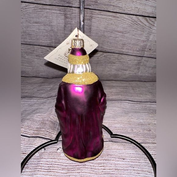 Patricia Breen 1997 Making His List Fuchsia #9633 Blown Glass Christmas Ornament - Picture 4 of 7